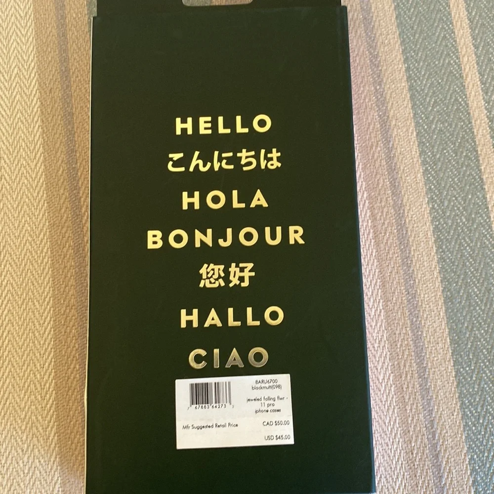 New Kate Spade 11Pro phone case. Jeweled Falling Flowers.